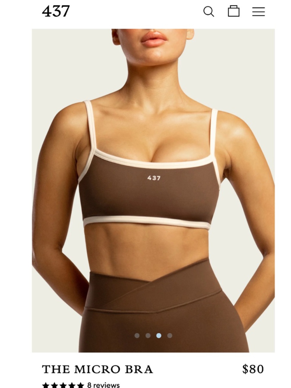 437 Micro Bra- Teddy&Cream sz M